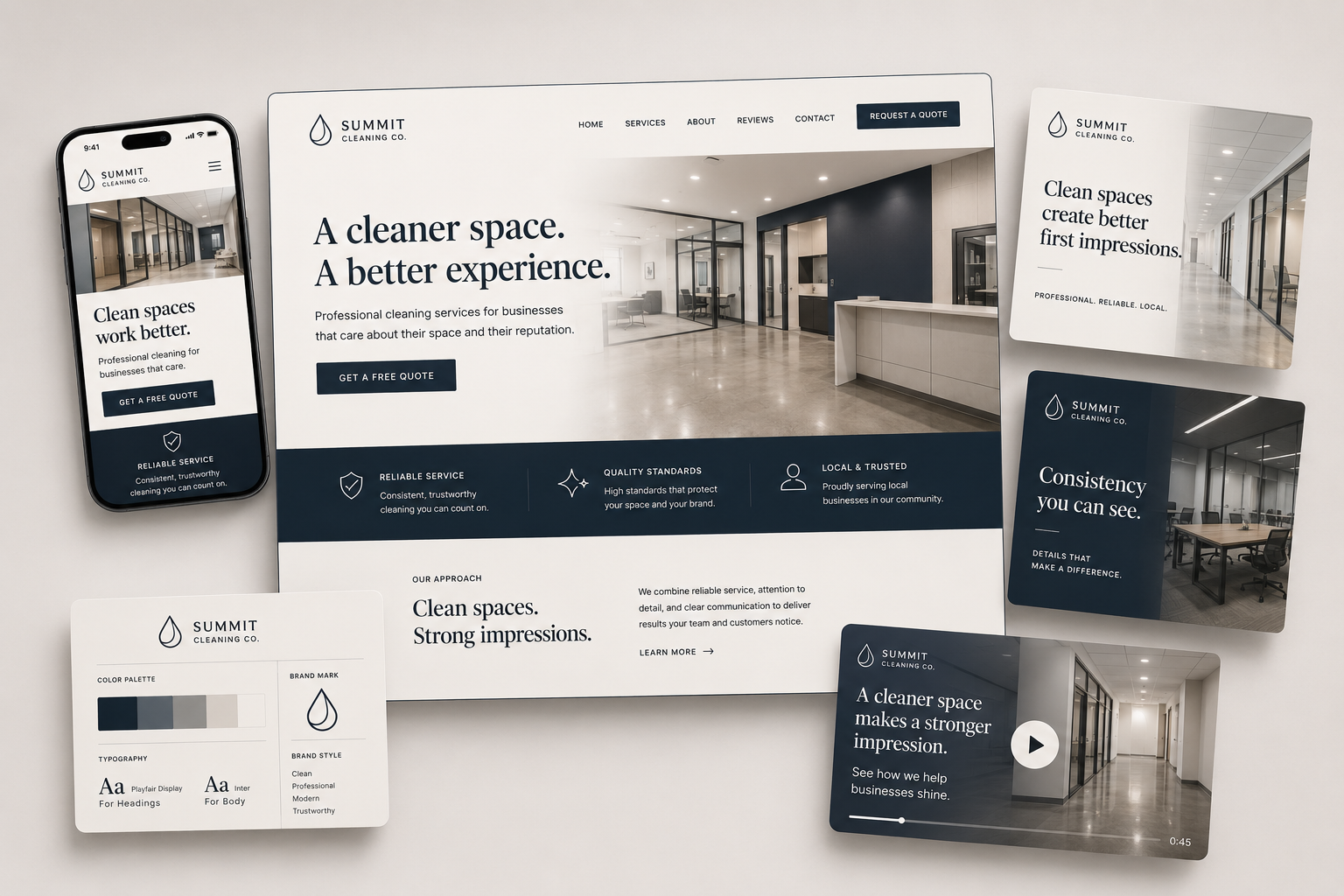 Website and brand visuals mockup