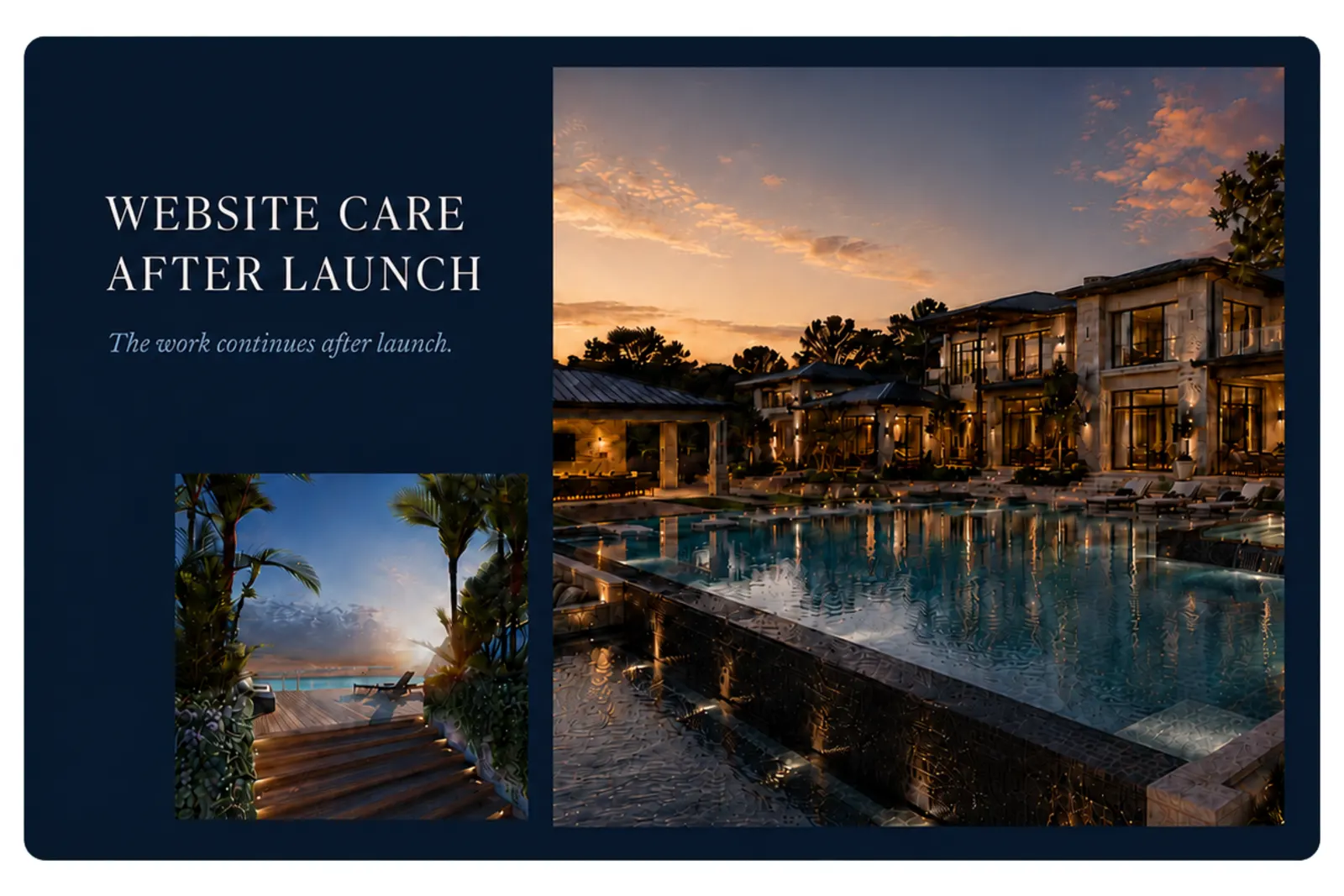 Website care after launch visual for local business website support